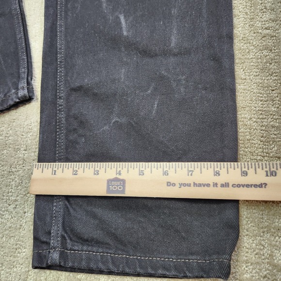Levis 550 Jeans Men 33X32 Black Denim Dad Relaxed Taper Cotton Washed - Picture 5 of 11